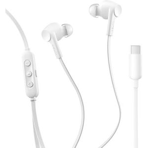 Belkin SoundForm ANC Oortjes met Draad met USB-C Connector, In-Ear Koptelefoon met Microfoon - Earbuds voor iPhone 17, iPhone 16, iPad Mini, Galaxy S25, Google Pixel 10, Android en Meer - Wit