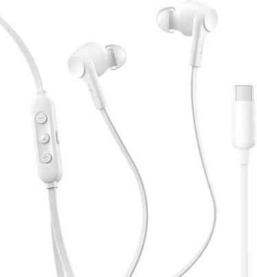 Belkin SoundForm ANC Oortjes met Draad met USB-C Connector, In-Ear Koptelefoon met Microfoon - Earbuds voor iPhone 17, iPhone 16, iPad Mini, Galaxy S25, Google Pixel 10, Android en Meer - Wit
