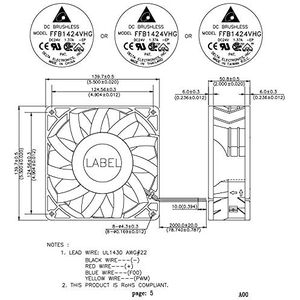Sparepart: CoreParts Cooling Fan for Delta Original New Original New, FFB1424VHG-EP-1224697 (Original New Original New)
