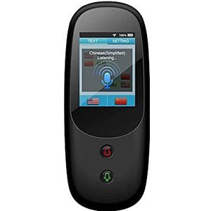 Taalvertalerapparaat Realtime, slim taalvertalerapparaat, slimme taalstem 2,4-inch touchscreen 41 talen WiFi Pocket Elektronische vertalers Leren Reizen Winkelen Decoration