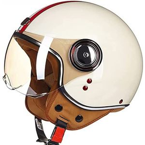 Open Gezicht Motorhelm - Vintage - 3/4 Motorhelm - ECE Goedgekeurd - Voor Volwassenen
