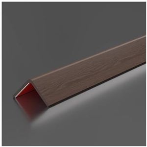 Muurhoekbeschermer, PVC-hoekschild for muren, zelfklevend, kasten, kastrandafwerkingsstrip (walnootkleur, 1 m (3,3 ft))(Walnut Color,3m(9.8ft))