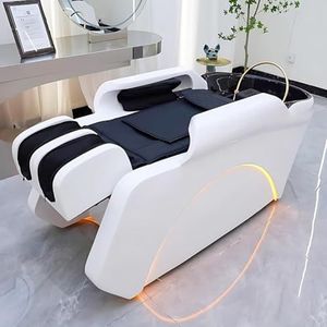 MegLob Hoofdspa-Bed, Luxe Elektrische Massagetafel, U-Vorm Watermassage Shampoo Bed, Zware Hoofdverzorging Shampoo Bed, Thai Massage Schoonheidsbed Met Watercirculatie, Kapsalonapparatuur