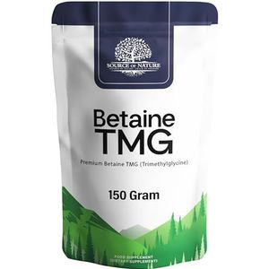 Source of Nature® | Betaïne Anhydraat TMG Poeder 150g | 100% Zuiver Trimethylglycine Supplement met Maatschepje | Vegan, Glutenvrij, Zonder Additieven