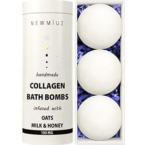 Romige Collageen Bubble Bath Bombs met Havermout Melk Honing Essentiële Oliën Luxe Bad Gift Droge Huid Voeding Geniet van een zalige baden Spa