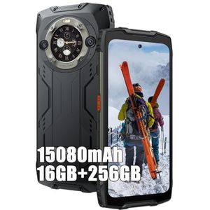 Blackview BV9300Pro Rugged Smartphone, Android 13, 16 GB + 256 GB, MTK G99, robuuste telefoon, 15080 mAh, 64 MP + 32 MP, 6,7 inch FHD+ dubbel scherm, IP68-bestendig, dual-sim 4G/NFC/OTG/GPS/FM, zwart