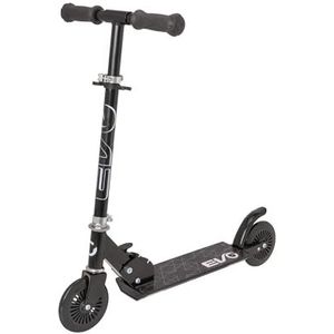 Evo EVO Inline step voor kinderen, met in hoogte verstelbare handgreep, inklapbare kinderstep voor jongens en meisjes, leeftijd 5+ (zwart)