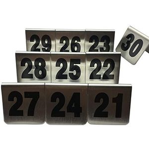 Roestvrijstalen tafelnummers voor tenten, Plaatskaarten en tafelnummerkaarten Cyclus gebruikt - Digitaal 1 tot 50/100(1 to 100)