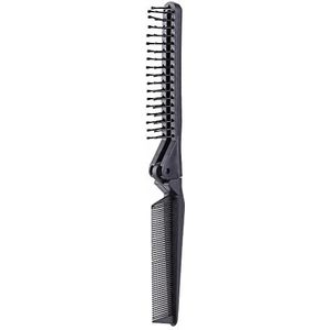 DieffematicSZ kam Portable Folding Hair Comb Anti Static Plastic Foldable Beard Pocket Brush Massage Hair Brush for Men Hair Styling Tools (Color : Schwarz)