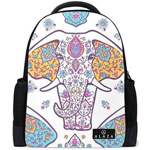 Mijn dagelijkse Mandala olifant rugzak 14 inch Laptop Daypack Bookbag voor Travel College School