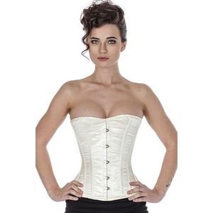Satijn corset ivory halfborst Korset sh19