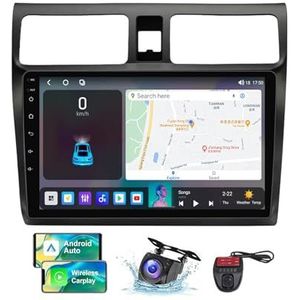 Voor Suzuki Swift 3 2003-2010 Android 13 Carplay Autoradio, 9 inch Scherm Radio Wireless Android Auto Bluetooth Handsfree 4G WiFi FM/RDS/DAB+ Radio HiFi Achteruitkijkcamera + DVR(NF-4)