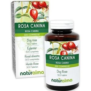 Hondsroos (Rosa canina) vruchten (rozenbottel) Naturalma - Rijk aan vitamine C - 150 g - 300 tabletten - Voedingssupplement - Natuurlijk en Veganistisch