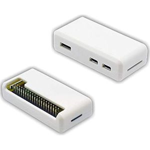 SB Hoogwaardige Raspberry Pi Zero Case - helder/transparant toegang tot alle poorten gemonteerd in 30 seconden OPEN en gesloten - wit