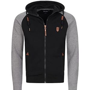 INDICODE JEANS - Arbutus - Sweatvest - Grijs Gemêleerd/Zwart