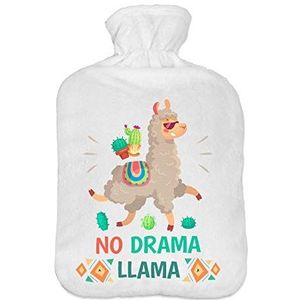 Warmwaterkruik met pullover overtrek 2 liter bedfles met mooie fleece print overtrek rubber warmwaterkruik met deksel Lama [092]