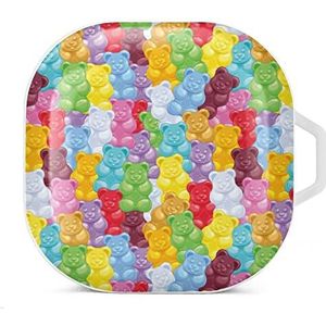 Gummy Bears Candies Earbuds hoesje compatibel met Samsung hard shell beschermhoes wit stijl