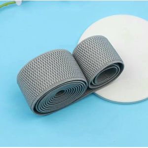 Verdikte elastische band met maismotief - platte tailleband in goud/zilver metallic (brede stretchriem voor modieuze tailleversteviging) - 4 cm hoog