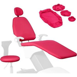 Beschermende Volledige Tandheelkundige Stoeldekking, de Stoelovertrek van de Spandex Tandheelkundige Stoel Elastische Beschermende Gevalbeschermer Tandartsmateriaal, Wasbaar 4Pcs/Set(Pink)