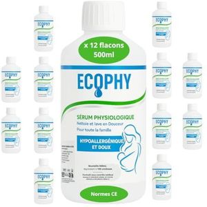 Steriele fles zoutoplossing | Neusspoeling baby kind volwassene | Nacl 0,9% | Zoutoplossing | Koud | Fles 500ml | Hoeveelheid 12 | Gebruik kraamverloskundige en familie| FRESENIUS (Pak van 12 flessen)