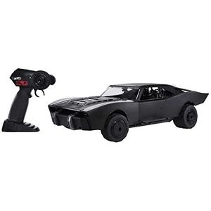 Hot Wheels R/C De Batman Batmobiel op schaal van 1:10, op afstand te besturen voertuig uit de film, controller kan via USB worden opgeladen, voor kinderen vanaf 5 jaar oud, HCD19