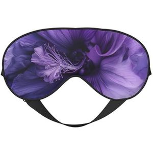 Paarse Print Veelzijdige Oogmasker Volledige Dekking Slaap Aid Lichtgewicht Ademend Reizen Camping
