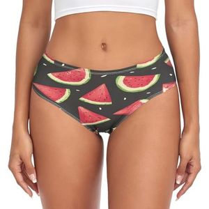 sawoinoa Onderbroek voor dames, watermeloen, stippen, onderbroek voor dames, middelhoge taille, comfortabel, elastisch, sexy ondergoed, bikinibroekje, Mode Pop, S