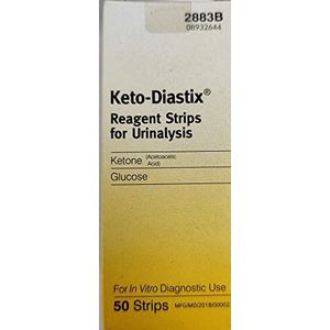 Keto-Diastix Strips voor urineonderzoek 50 teststrips (2883B)