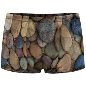 Sea Pebble Stones Boxershorts voor heren, sexy shorts, mesh boxers, ondergoed, ademende onderbroek, string