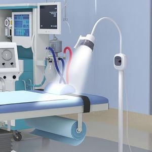 12W LED Gynaecologie Onderzoekslamp, Mobiele Chirurgische Onderzoekslamp, Traploos Dimmen, 360° Rotatie Vloerstandaard Type Lamp voor Gynaecologie, Poliklinische Dienst, Stomatologie