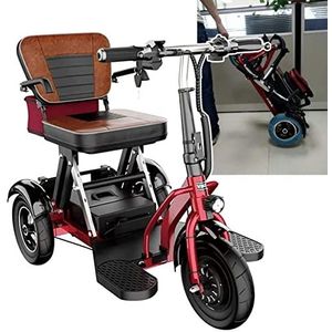 JUNIPI Lichtgewicht elektrische scootmobiel met 3 wielen, opvouwbaar, uithoudingsvermogen: 40 km, 3 snelheden, voor ouderen, gehandicapten, volwassenen