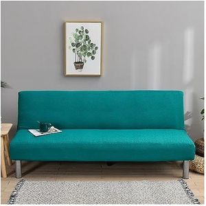 Armloze bankhoes jacquard ontwerp slaapbank met hoge stretch hoes antislip meubelbeschermer met elastische bodem(Color:H)