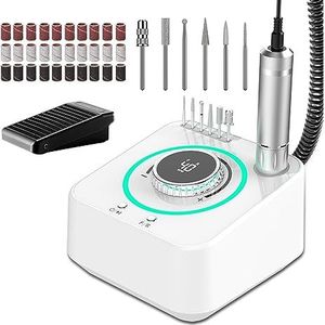 Elektrische nagelvijl, Elektrische Nagel Grinder for Harde Nagels 40000 Rpm Manicure Machine Elektrische Nagel Boor Nagel Polijstmachine Professionele Nail Beauty Tool voor zowel natuurlijke als kunst