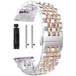 EDVENA Roestvrijstalen polsbandje compatibel met Samsung Galaxy Watch 3 Lte 4 1mm 45mm band armband for tandwielsport / S2 S3 42mm 46mm 20mm 22mm bands (Color : Silver Gold, Size : For Active2 40 44