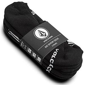 Volcom Heren No Show Stone Sok, 3-Pack, Zwart, one size