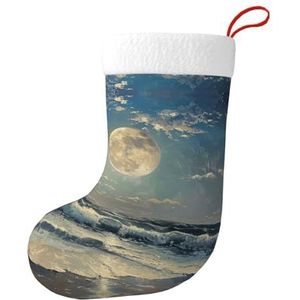 MGGAklp Maan En Zee Print Kerst Kousen Snoep Zakken Voor Familie Vakantie Party Kerstboom Decoraties
