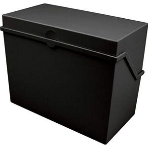 helit H6214595 - indexkaarten box ""the index"" DIN A5 dwars, kleine doos zwart voor ca. 500 kaarten