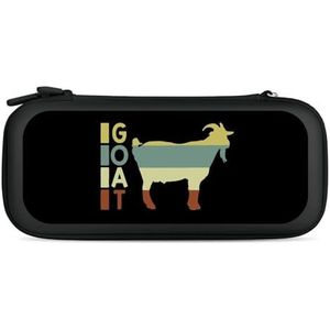 Goat Love Vintage Stijl Compatibel met Schakelaar Draagtas Harde Mode Reistas Tas Pouch met 15 Game Accessoires Zwart-Stijl