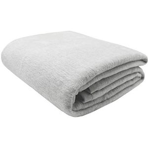 Zollner wollen deken, 150 x 200 cm, 60% katoen, lichtgrijs
