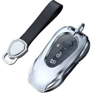 Sleutelbehuizing Zinklegering Zilver Autosleutel Geval Keyless Cover Sleutel Shell Auto Accessoires Voor C E-Klasse GLC GLA GLB GLS A200 C200 Autosleutelhoesje(C1 set 2)