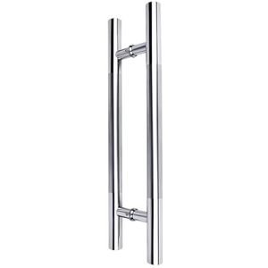 ZDXHIJNW Gate Hardware Roestvrij Staal Ronde Buis Kantoor Glazen Deur Push-Pull Handgreep/Thuis Schuifdeur Houten Deur Schuur 7 Maten (Maat: 100x70cm)