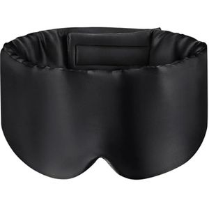 2 stuks moerbeizijde slaapmasker ooglapje blokkerende licht oogmasker zacht gewatteerd reishulpmiddel voor slaap patch voor slaap (zwart)