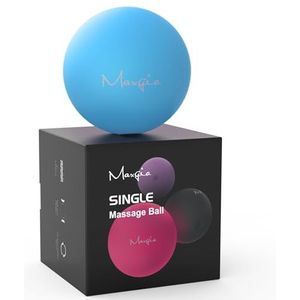 Maxgia Elektrische massagebal, vibratie, fasciabal, triggerpunt, massagebal, rug, nek, 5 modi voor myofascial release, pijnverlichting, spierspanning (blauw)