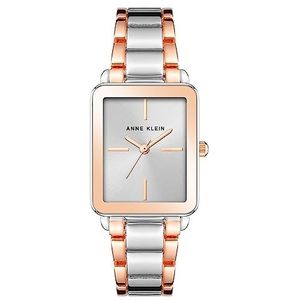 Anne Klein Armband horloge voor dames, Zilver/Rose Goud, Quartz Beweging