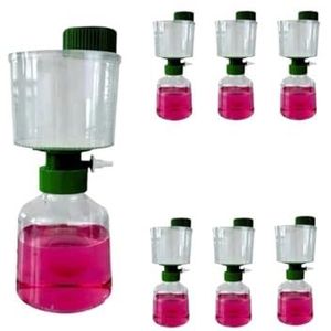 Steriele vacuümfiltereenheden, steriel, wegwerpfilter voor vacuüm met deksel, voor PES-fles, 12 stuks (150 ml 0,45 tot 12 stuks)
