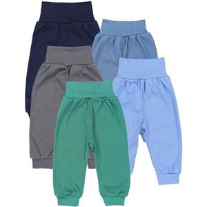 TupTam Baby Broeken Lange Sweatbroek Pakje van 5, Donkergroen/Jeans/Blauw/Donkerblauw/Grafiet, 56