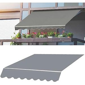 Intrekbare terrasluifel vervanging waterdichte schaduwhoes rechthoekige buitenzonwering luifel 280 g polyester voor balkon veranda terras raam