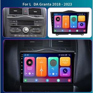 Android 15 Autoradio Sat Navi voor L-ADA Granta(2018-2023) 9 Inch Touchscreen Multimedia Speler met Draadloze Carplay GPS Navigatie FM RDS Bluetooth 5G-WiFi SWC DSP,M700s