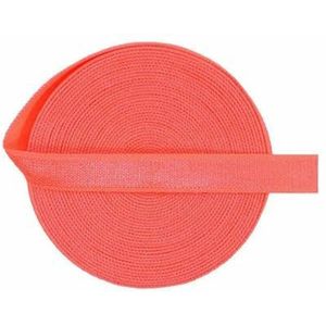 2 5 10 Yard 3/8"" 10mm Effen Glanzende Niet-vouwbare Elastische Spandex Satijnen Band Bh-band Hoofdband Jurk Naaikant Trim-Neon Oranje-5 Yards
