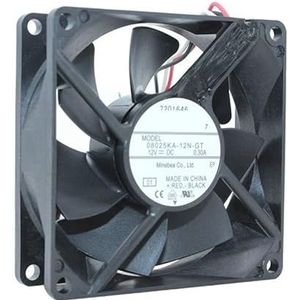 8cm 8025 12V 0.30A 08025KA-12N-GT 3-draads koelventilator